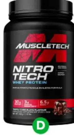 Woolworths Muscle Tech Nitrotech Whey Protein offer