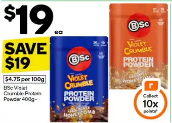 Woolworths BSc Violet Crumble Protein Powder offer