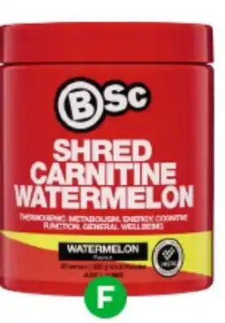 Woolworths BSc Shred Carnitine Watermelon offer