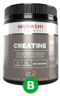 Woolworths Musashi Unflavoured Creatine offer