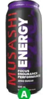 Woolworths Musashi Energy Drink offer