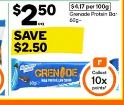 Woolworths Grenade Protein Bar offer