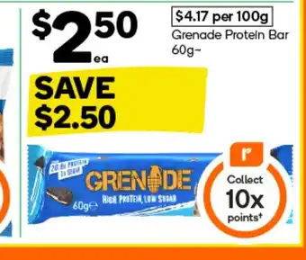 Woolworths Grenade Protein Bar offer