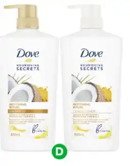 Woolworths Dove Shampoo or Conditioner offer