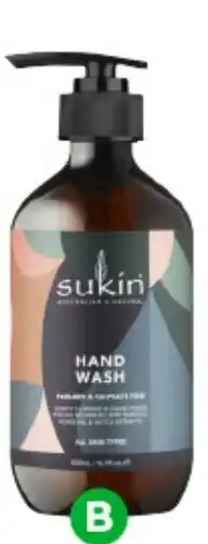 Woolworths Sukin Hand Wash Pump offer