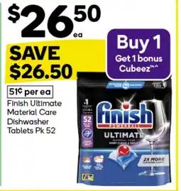 Woolworths Finish Ultimate Material Care Dishwasher Tablets offer