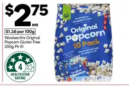 Woolworths Woolworths Original Popcorn Gluten Free offer