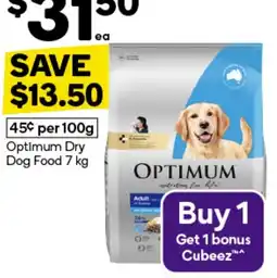 Woolworths Optimum Dry Dog Food offer