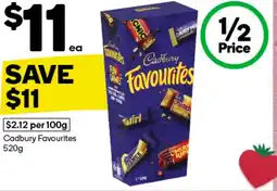 Woolworths Cadbury Favourites offer