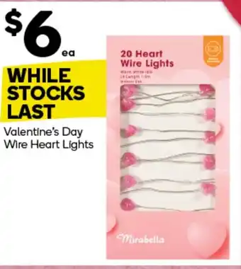 Woolworths Valentine's Day Wire Heart Lights offer