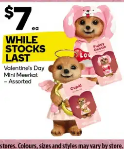 Woolworths Valentine's Day Mini Meerkat - Assorted offer