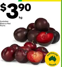 Woolworths Australian Black or Red Plums offer