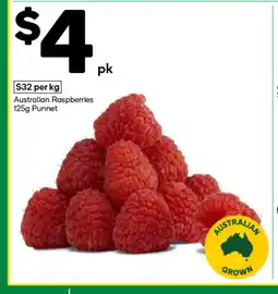 Woolworths $32 per kg Australian Raspberries offer