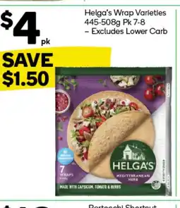 Woolworths Helga's Wrap Varieties offer