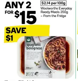 Woolworths Woolworths Everyday Ready Meals offer