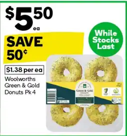 Woolworths Woolworths Green & Gold Donuts offer