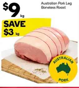 Woolworths Australian Pork Leg Boneless Roast offer