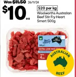 Woolworths Woolworths Australian Beef Stir Fry Heart Smart offer