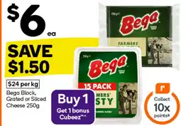 Woolworths Bega Block, Grated or Sliced Cheese offer