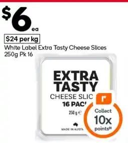 Woolworths White Label Extra Tasty Cheese Slices offer