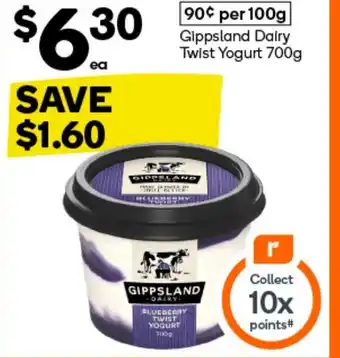 Woolworths Gippsland Dairy Twist Yogurt offer