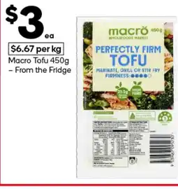 Woolworths Macro Tofu offer