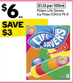 Woolworths Peters Life Savers Icy Poles offer