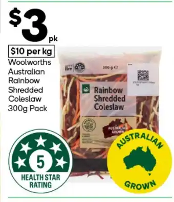 Woolworths Woolworths Australian Rainbow Shredded Coleslaw offer