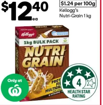 Woolworths Kellogg's Nutri-Grain offer