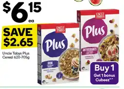 Woolworths Uncle Tobys Plus Cereal offer