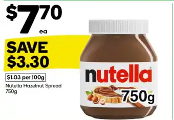 Woolworths Nutella Hazelnut Spread offer