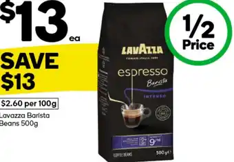 Woolworths Lavazza Barista Beans offer