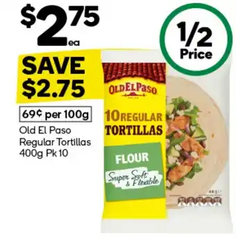 Woolworths Old El Paso Regular Tortillas offer