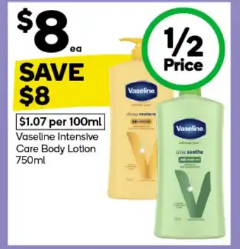 Woolworths Vaseline Intensive Care Body Lotion offer