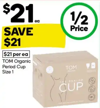 Woolworths Organic period cup offer