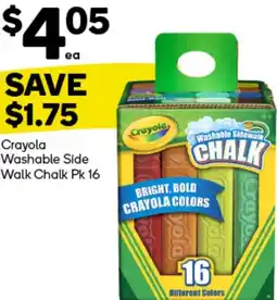 Woolworths Crayola washable side walk chalk offer