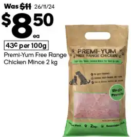 Woolworths Premi-yum free range chicken mince offer