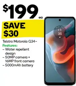 Woolworths Telstra Motorola G34 offer