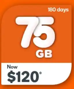 Woolworths Everyday mobile from Woolworths 75 GB offer