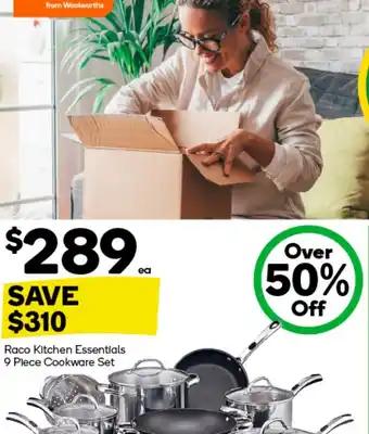 Woolworths Raco Kitchen Essentials 9 Piece Cookware Set offer