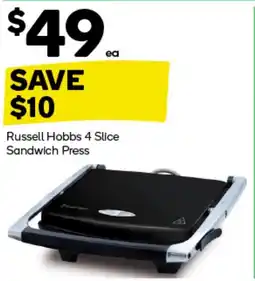 Woolworths Russell Hobbs 4 Slice Sandwich Press offer