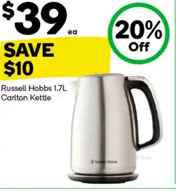 Woolworths Russell Hobbs 1.7L Carlton Kettle offer