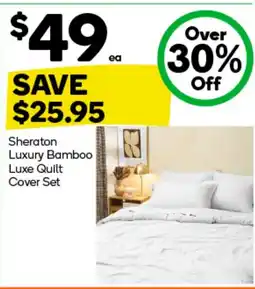 Woolworths Sheraton Luxury Bamboo Luxe Quilt Cover Set offer