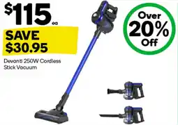 Woolworths Devanti 250w cordless stick vacuum offer