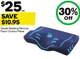 Woolworths Giselle bedding memory foam contour pillow offer