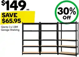 Woolworths Glantz 3 x 1.8m garage shelving offer