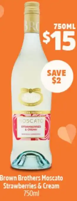 Woolworths Brown brothers moscato strawberries & cream offer