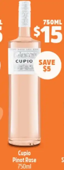 Woolworths Cupio pinot rose offer