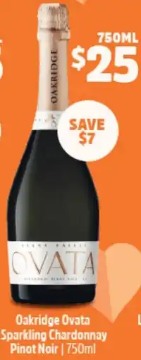 Woolworths Oakridge ovata sparkling chardonnay pinot noir offer