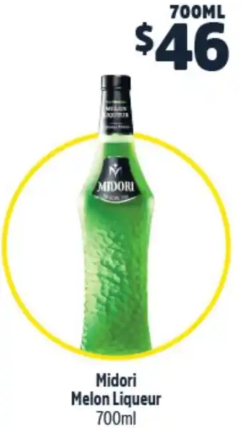 Woolworths Midori melon liqueur offer